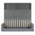 Queen Murphy Bed with Sofa - 2 - in - 1 Design, Storage Solutions & Dual - Piston Mechanism